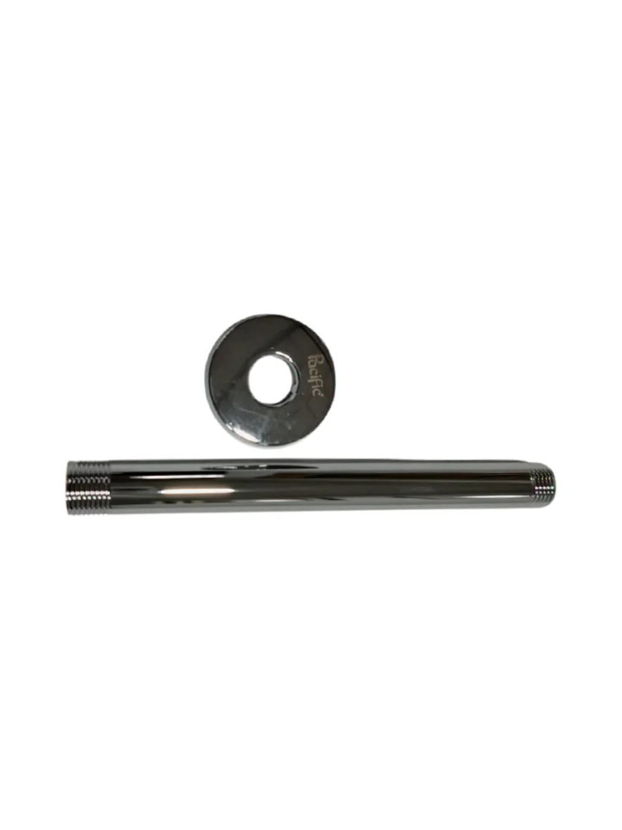 Tubo brazo de ducha cromado con roseta de pared — Pacific Group