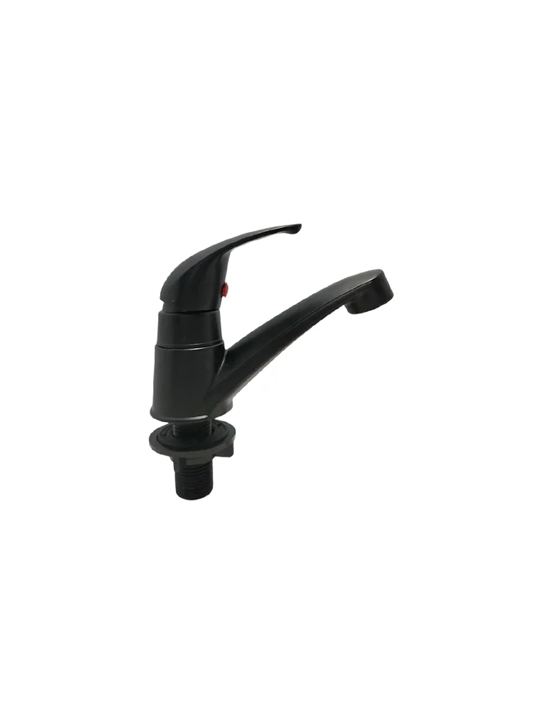 Llave monomando para lavamanos, acabado negro mate — Pacific Group